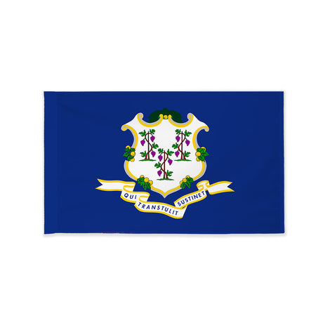 Connecticut state flag with pole sleeve
