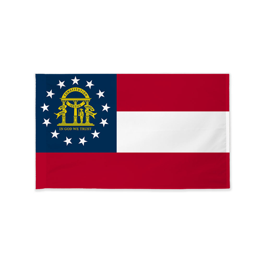 Georgia state flag with pole sleeve
