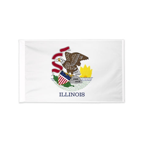 Illinois state flag with pole sleeve
