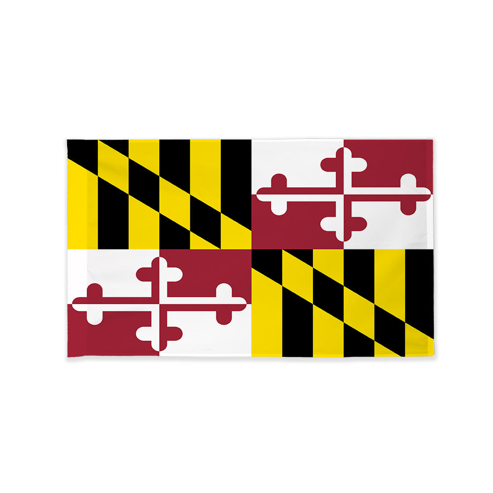 Maryland state flag with pole sleeve