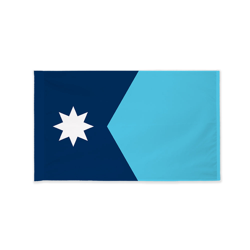 Minnesota state flag with pole sleeve