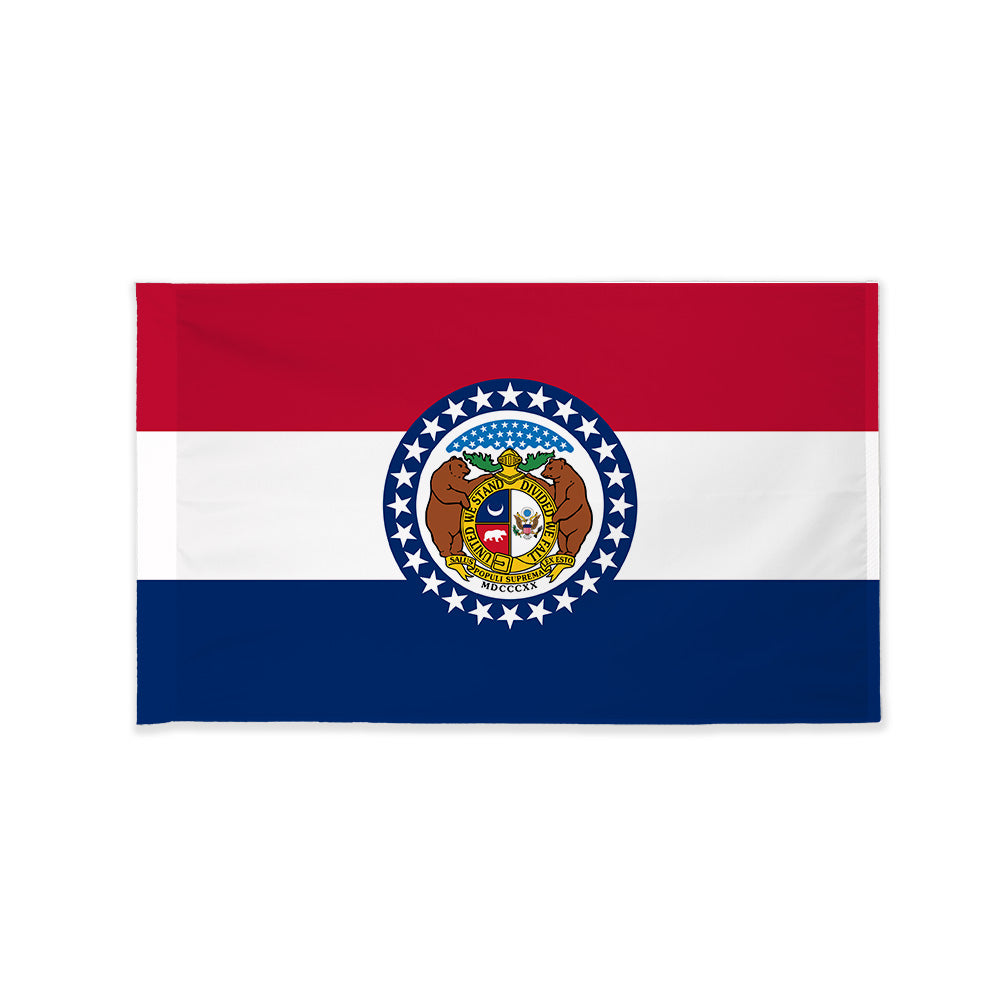Missouri state flag with pole sleeve