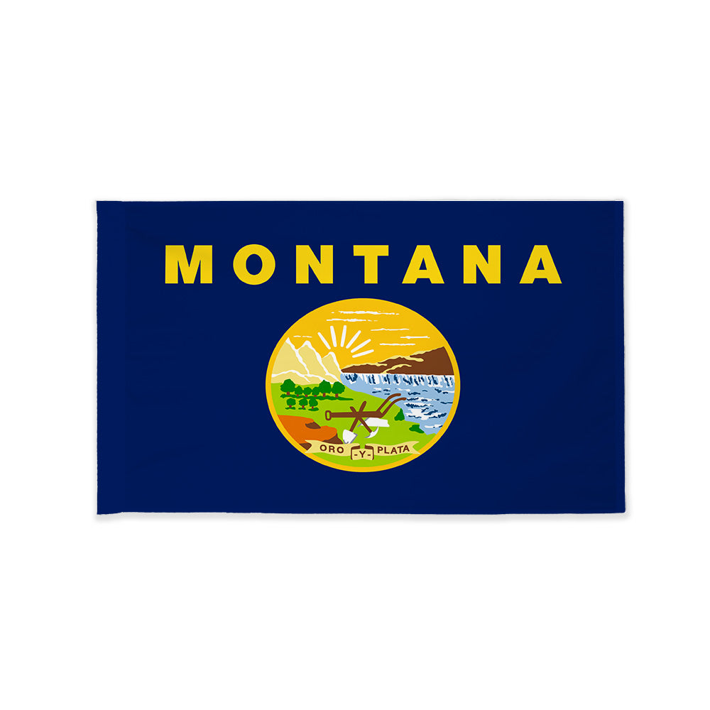 Montana state flag with pole sleeve