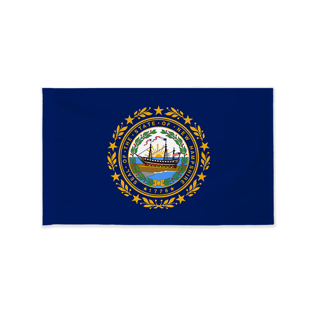 New Hampshire state flag with pole sleeve