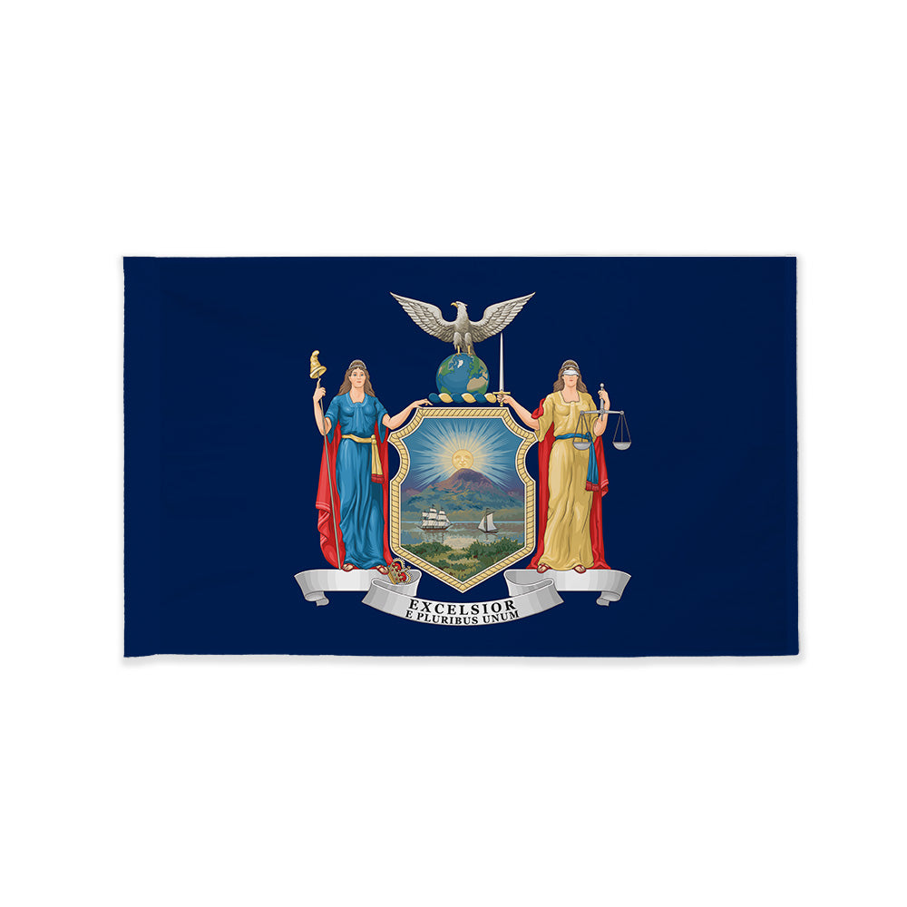 New York state flag with pole sleeve