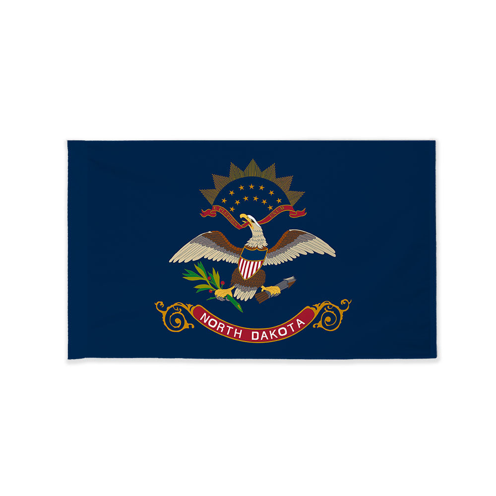 North Dakota state flag with pole sleeve