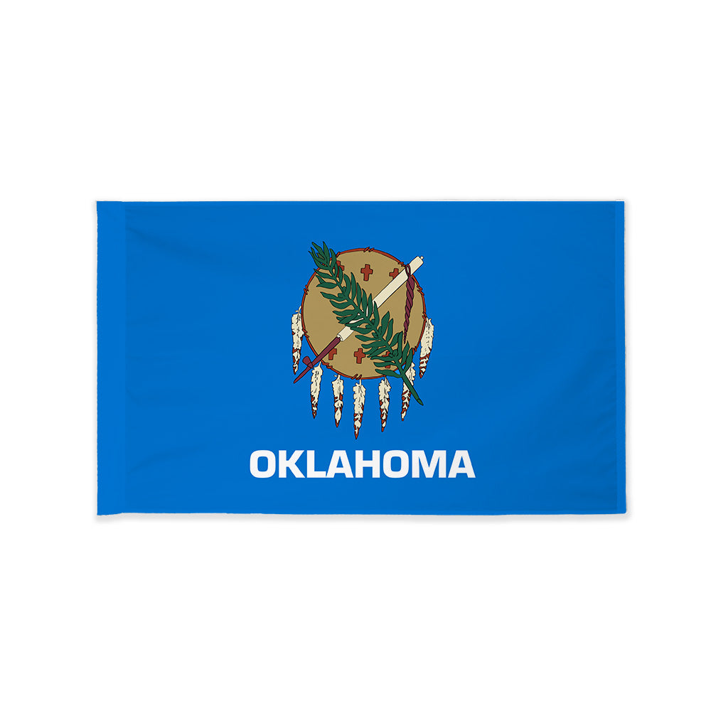 Oklahoma state flag with pole sleeve