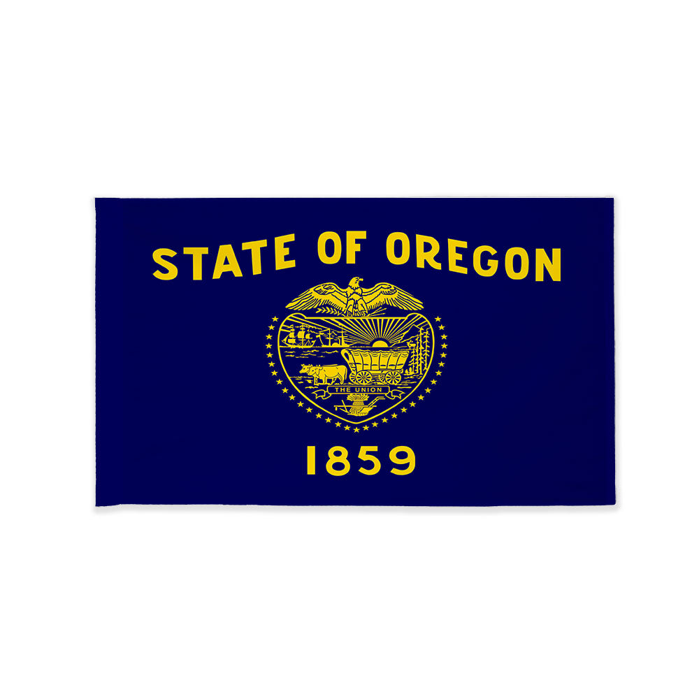 Oregon state flag with pole sleeve