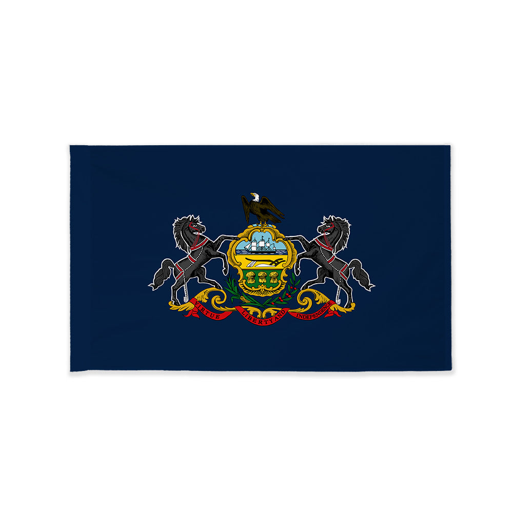 Pennsylvania state flag with pole sleeve