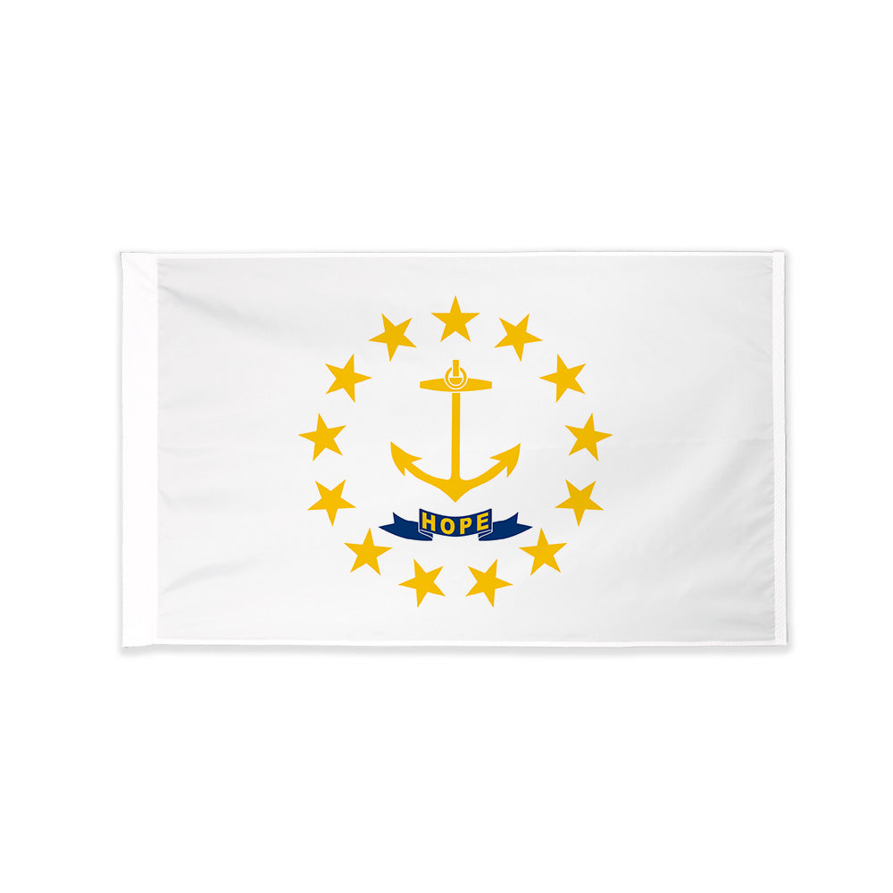 Rhode Island state flag with pole sleeve