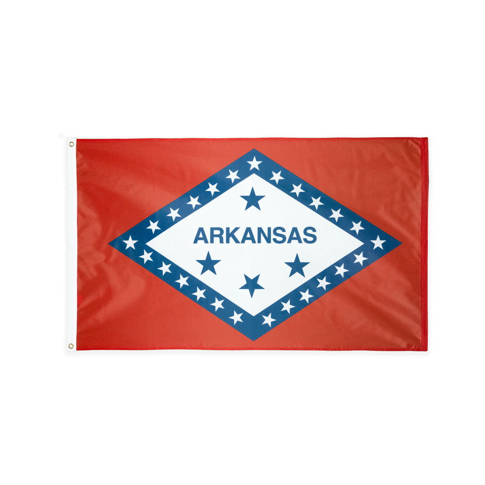 Polyester Arkansas state flag with grommets