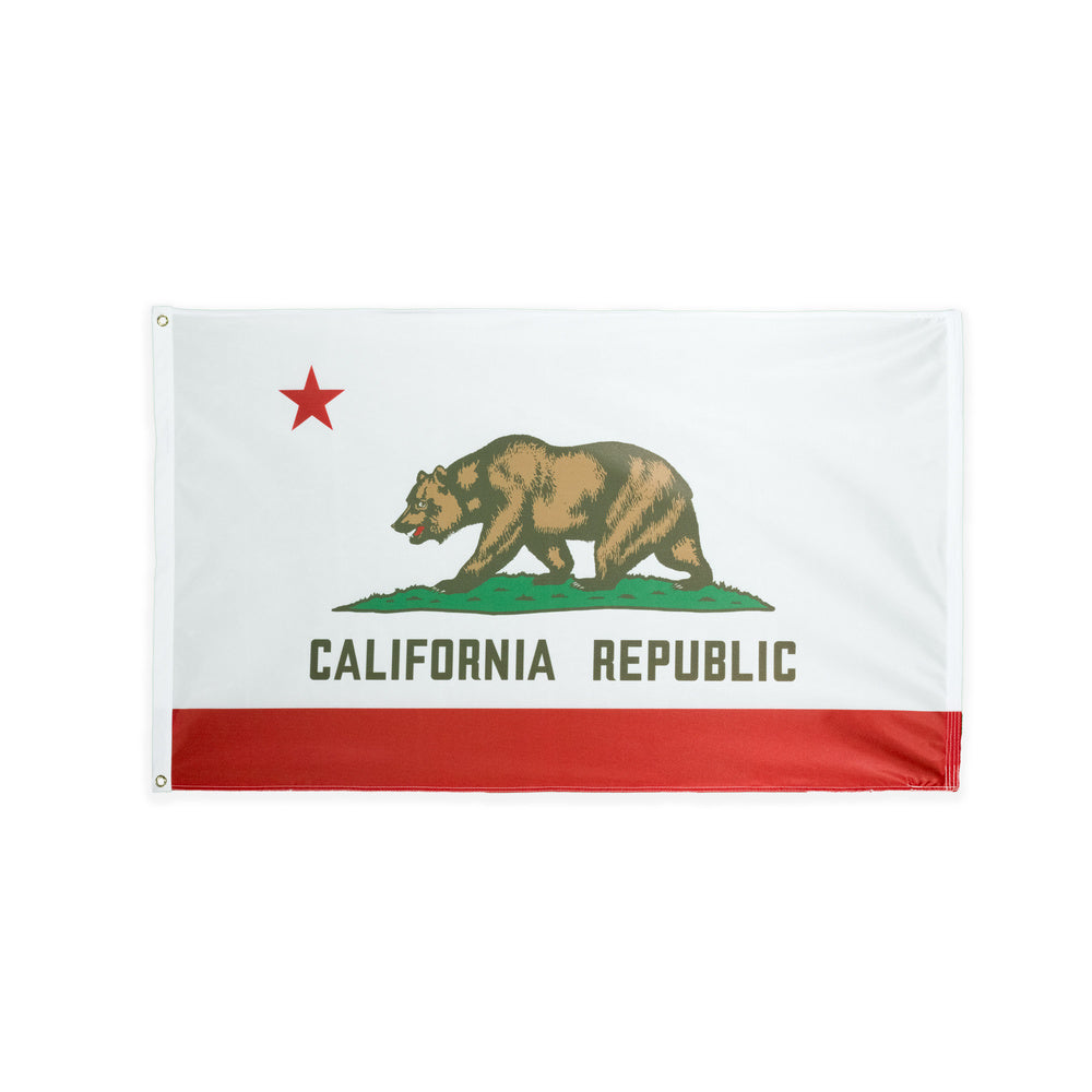 Polyester California state flag with grommets