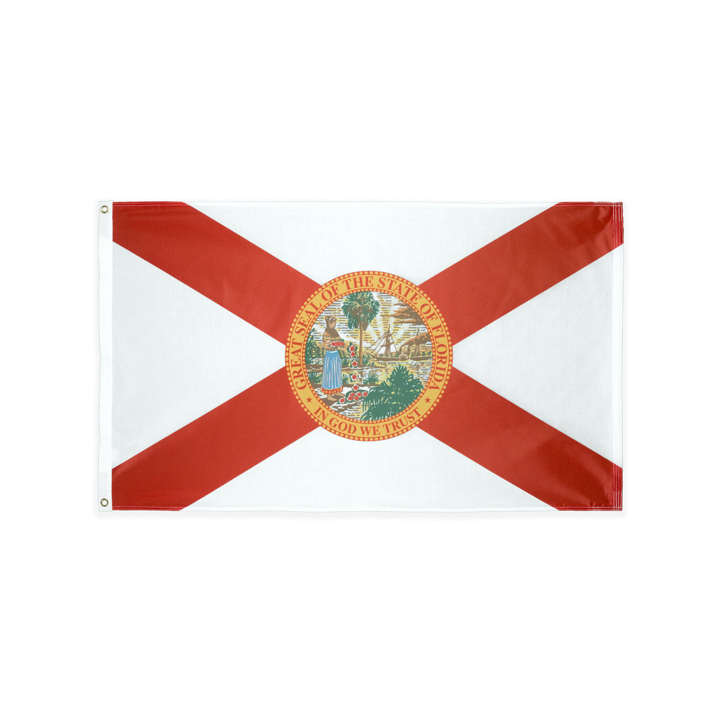 Polyester Florida state flag with grommets
