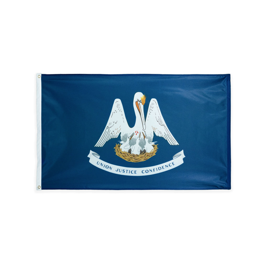 Polyester Louisiana state flag with grommets