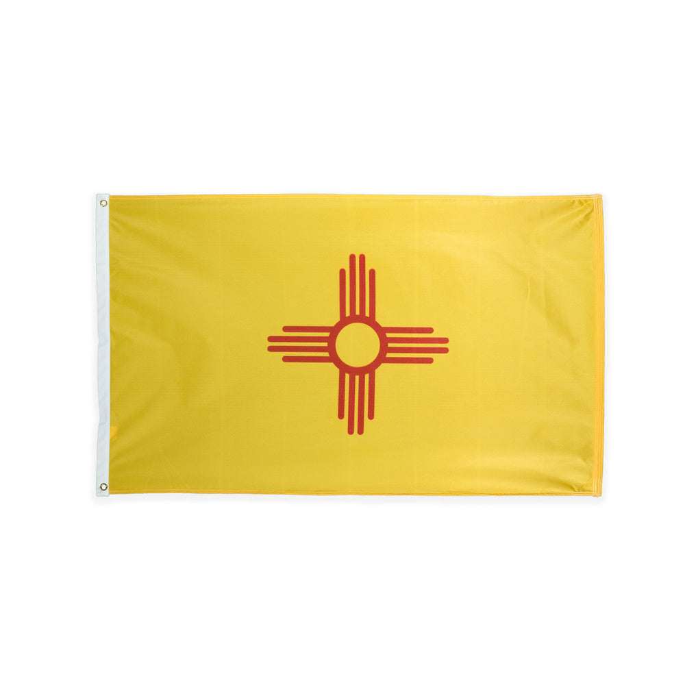 Polyester New Mexico state flag with grommets