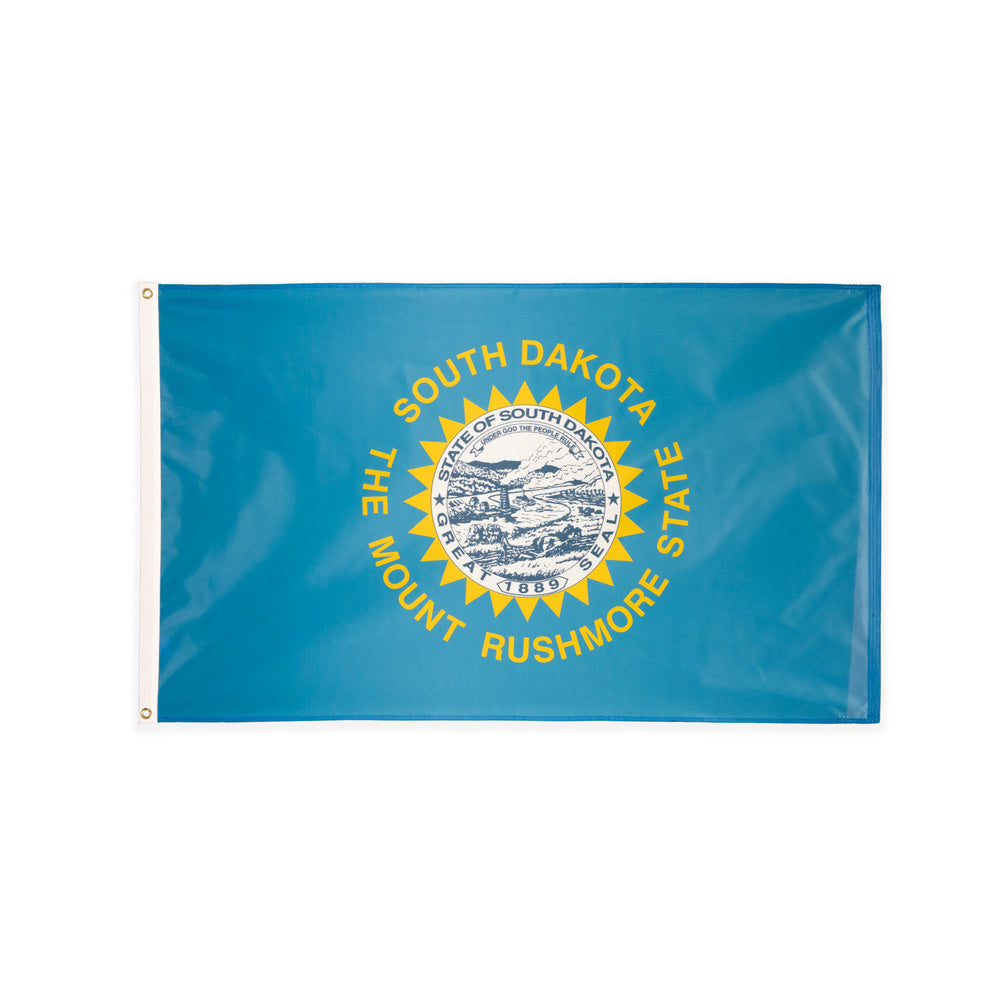Polyester South Dakota state flag with grommets