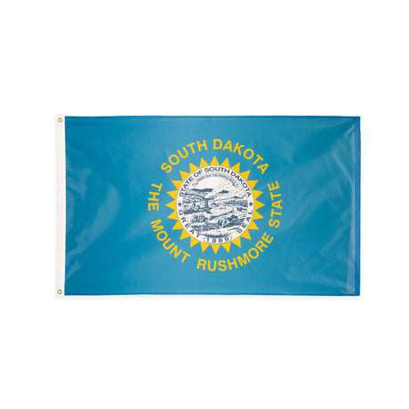 Polyester South Dakota state flag with grommets