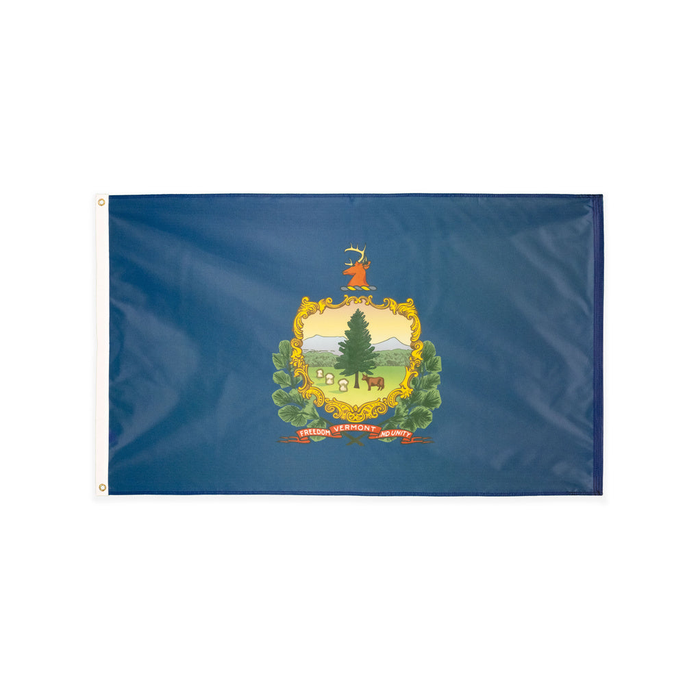 Polyester Vermont state flag with grommets