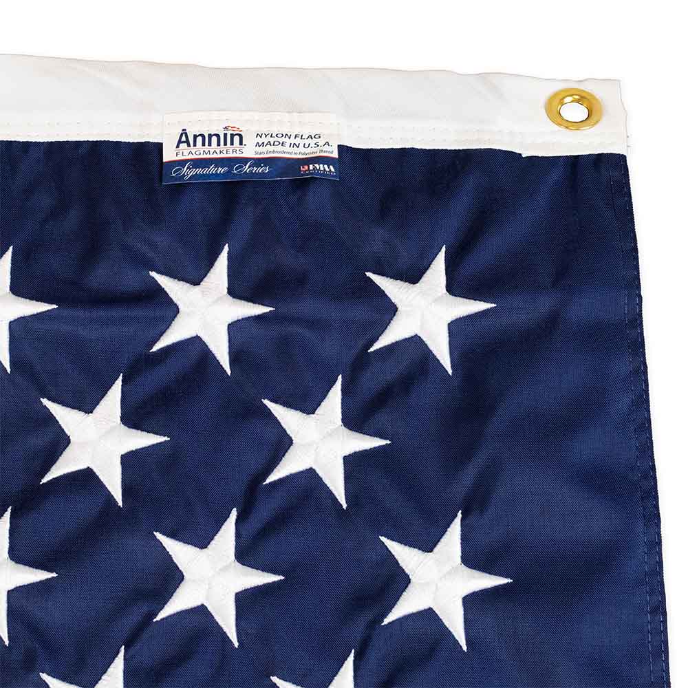 Signature Nylon American flag heading and grommets