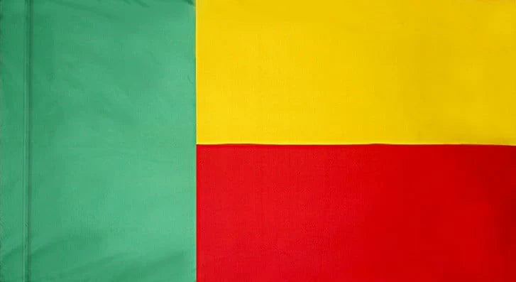 Benin Flag with Pole Sleeve - For Indoor Use