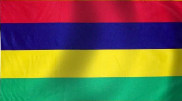 Mauritius Flag with Pole Sleeve - For Indoor Use