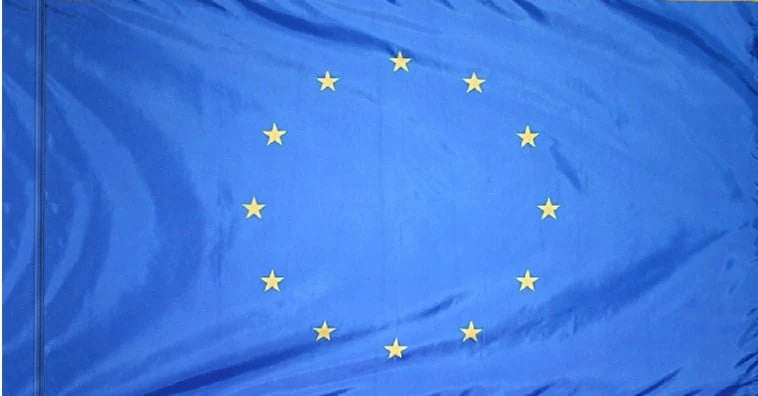 European Union Flag with Pole Sleeve - For Indoor Use