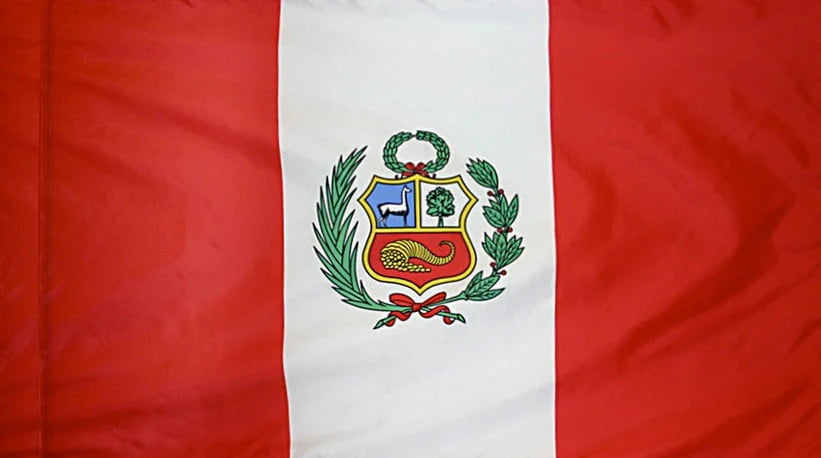 Peru Flag with Pole Sleeve - For Indoor Use