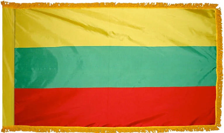 Lithuania Flag with Fringe - For Indoor Use