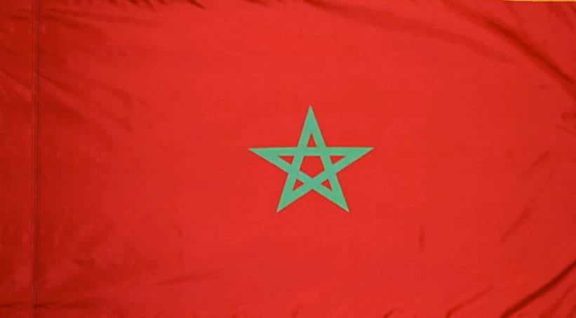 Morocco Flag with Pole Sleeve - For Indoor Use