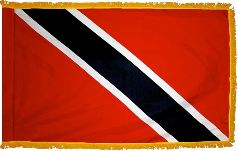 Trinidad and Tobago Flag with Fringe - For Indoor Use