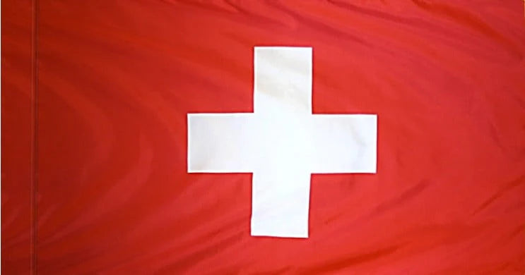Switzerland Flag with Pole Sleeve - For Indoor Use