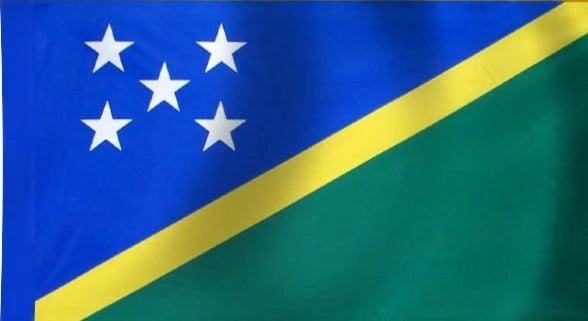 Solomon Islands Flag with Pole Sleeve - For Indoor Use