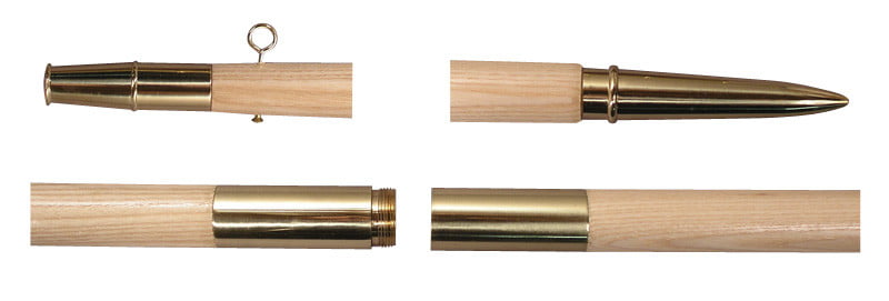 Gold Fittings for Guidon Pole Set