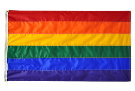 Rainbow Flag (Pride Flag) with Heading and Grommets