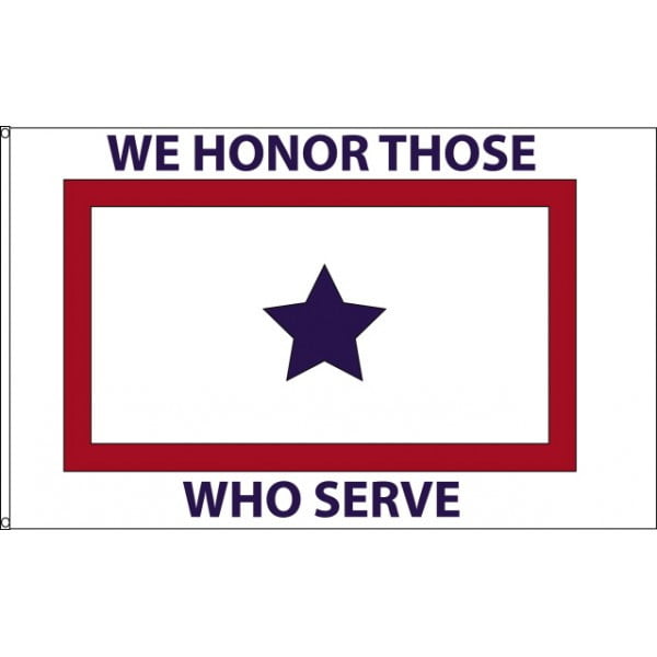 We Honor Those Who Serve Flag (Heading and Grommet Style)