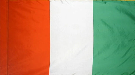 Ivory Coast Flag with Pole Sleeve - For Indoor Use