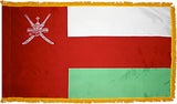 Oman Flag with Fringe - For Indoor Use