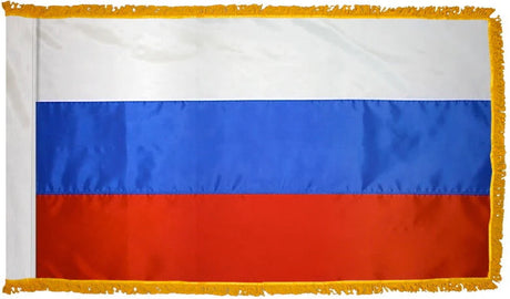 Russia Flag with Fringe - For Indoor Use