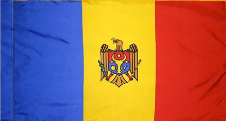 Moldova Flag with Pole Sleeve - For Indoor Use