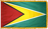 Guyana Flag with Fringe - For Indoor Use