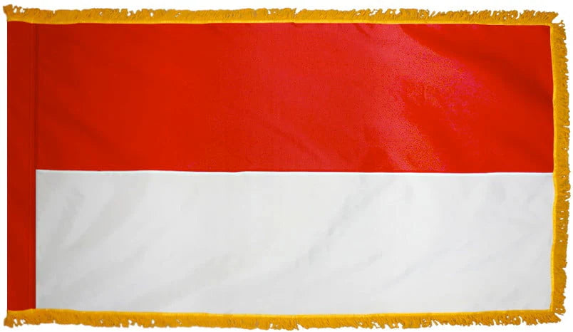 Indonesia Flag with Fringe - For Indoor Use