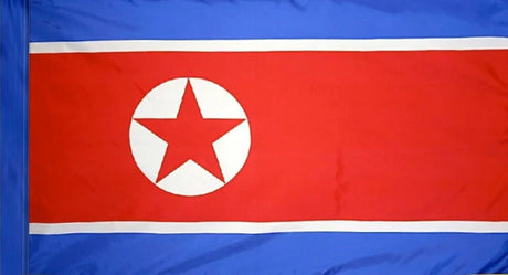 North Korea Flag with Pole Sleeve - For Indoor Use