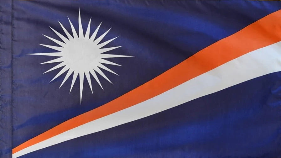 Marshall Islands Flag with Pole Sleeve - For Indoor Use
