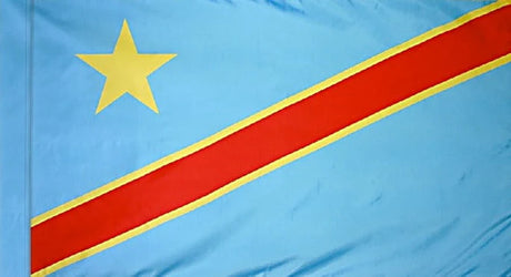 Dem. Rep. of Congo Flag with Pole Sleeve - For Indoor Use