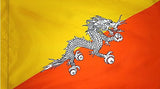 Bhutan Flag with Pole Sleeve - For Indoor Use