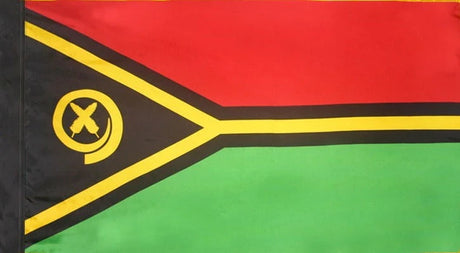 Vanuatu Flag with Pole Sleeve - For Indoor Use