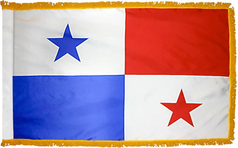 Panama Flag with Fringe - For Indoor Use