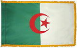 Algeria Flag with Fringe - For Indoor Use