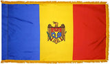 Moldova Flag with Fringe - For Indoor Use