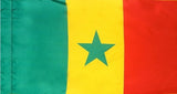 Senegal Flag with Pole Sleeve - For Indoor Use